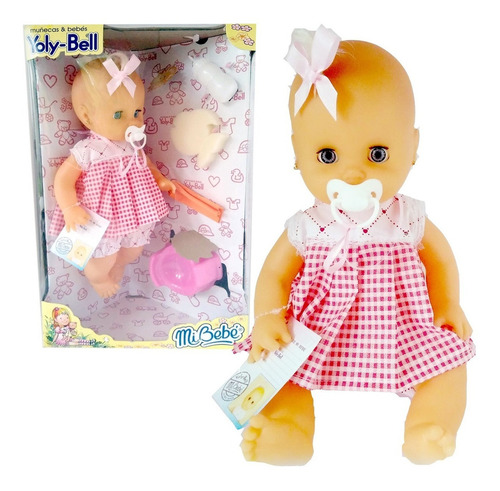 Mi Bebé Yoly Bell Chico Con Pelela Y Accesorios En Caja 1324