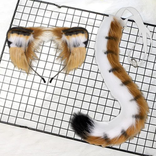 Conjunto De Orejas Y, Diadema De Tigre, Aro Para El Pelo,