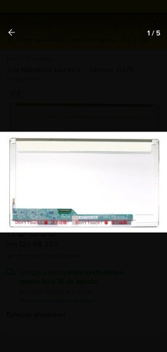 Imagem 1 de 5 de Tela Notebook Led 14.0 - Lenovo G475