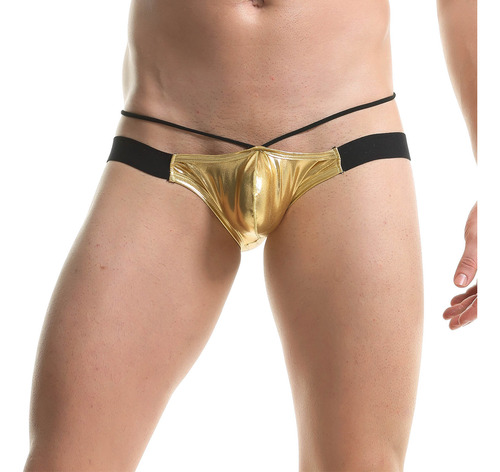 Ropa Interior Hollow String Para Hombre, De Charol Macizo, D