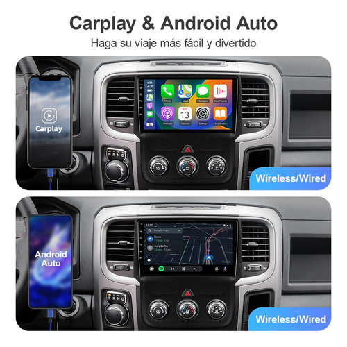 Estéreo Carplay Para Dodge Ram 1500 2014-2019 A/a Manual Gps