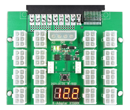 Breakout Board 16 Pcie Fuente Servidor Dell Riser Mineria