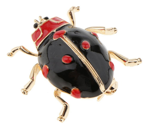 L Broche De 2 Piezas De Mariquita, Insecto Y Escarabajo