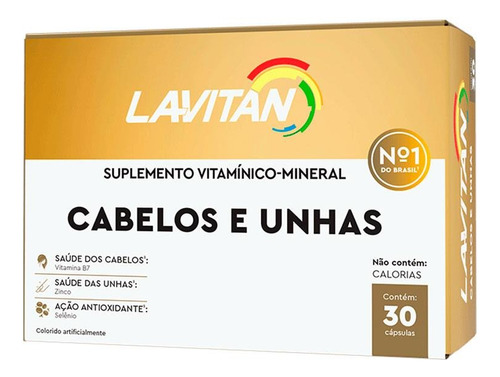 Lavitan Suplemento De Vitaminas Cabellos Y Uñas 30 Cápsulas 