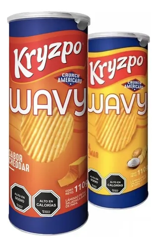 Papas Fritas Kryzpo Wavy Tarro De 110g - Elige Tu Sabor