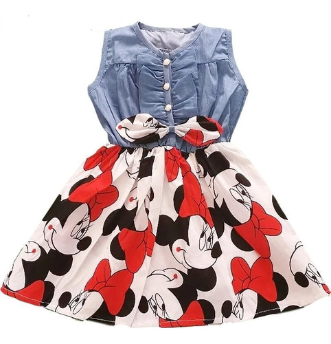 Vestido De Minnie Mouse Para Niña. Ropa Para Niña. Mini Maus