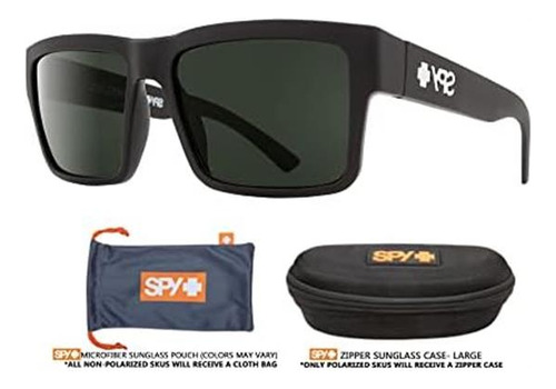 Spy Montana Mm Gafas De Sol Cuadradas En Verde Mate Suave Pa