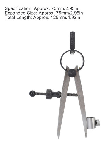 Pinza De Resorte, Pata Plana, 75 Mm, Ajustable, De Acero