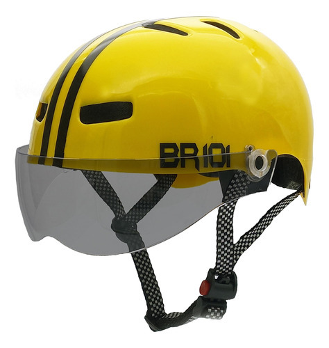 Capacete Br 101 Urbano Pro Amarelo V Fume P