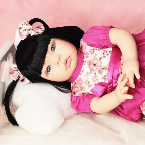 Boneca Reborn Baby Kiss Estilo Bebê Reborn Realista SID-NYL