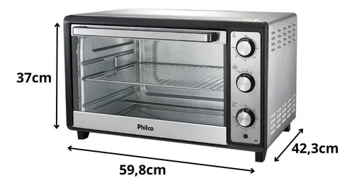 Forno Elétrico Pfe60i 60l Com Porta Basculante Timer 120 Min