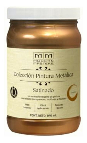 Pintura Metálica Modern Masters Esmalte Acrílico 946 Ml,