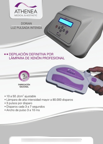 Imagen 3 de 7 de Depilación Definitiva Ipl Athenea Xenon 100mil Disparos
