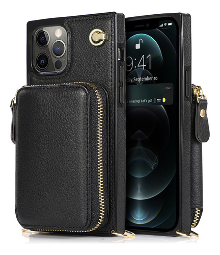 Funda Cuadrada Tipo Bandolera Para iPhone 14 Y