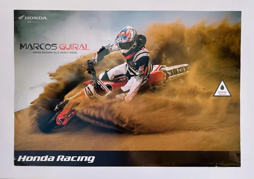 Marcos Guiral - Poster Motocross Honda Mx1 56x39 Cm