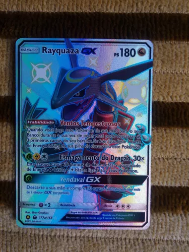 Pokemon Rayquaza Gx Shiny Promo Sol E Lua Destinos Ocultos