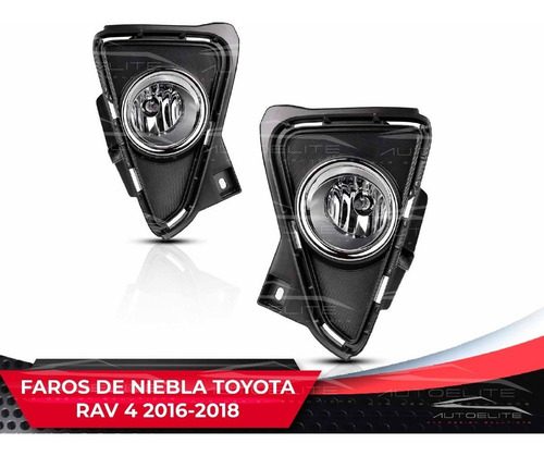 Imagen 2 de 8 de Kit Faros Niebla Toyota Rav4 2016 2017 2018 Con Switch