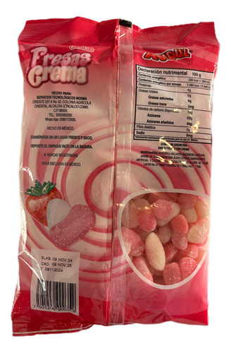 Gomitas Fresas Con Crema 1kg Gomitas Corazón Acidul