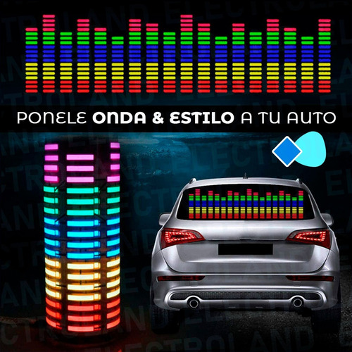 Imagen 7 de 10 de Luces Ritmicas Led Para Auto Auto Adhesivas 12v Luneta Rgb