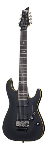 Guitarra eléctrica Schecter Demon Series Demon-7 FR de tilo satin black con diapasón de palo de rosa
