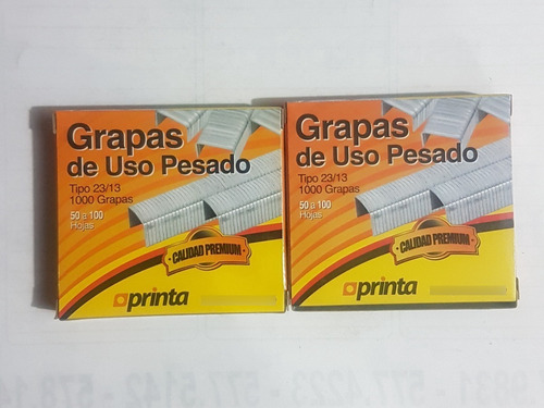 Grapas Industriales 23/13 100 Hojas X 5ud