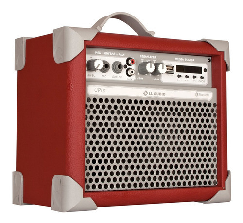 Caixa De Som Amplific Multiuso Up!5 Red Fm/usb/bluetooth 