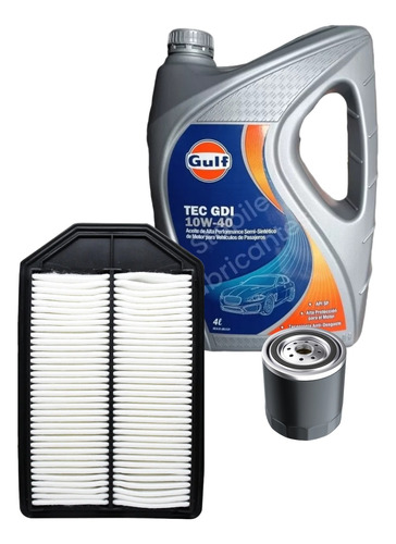 Kit X2 Filtros + Aceite Gulf 10w40 Honda Crv 2.4 2007/2011