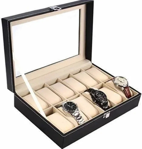 Caja Elegante Organizadora  Para 12 Relojes 