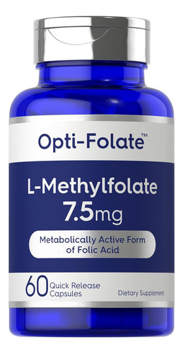 L Metilfolato 7.5 Mg 5 Mthf Optimizado Y Activado 60 Cap