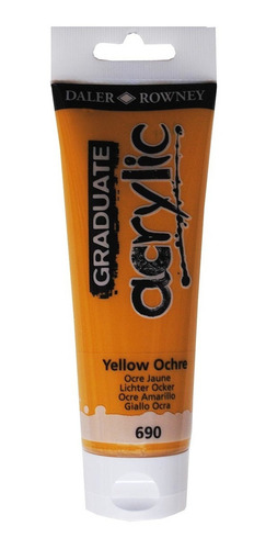 Tinta Acrilica Daler Rowney Graduate 120ml Cor 690 Yellow Ochre