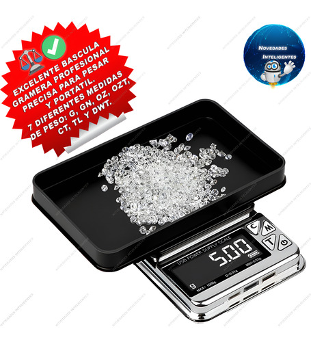 Bascula Recargable Usb Portatil Digital Gramera De Precision