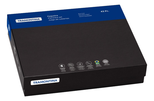 Faqueiro Mônaco 42pc Inox Facas De Mesa Forjadas Tramontina