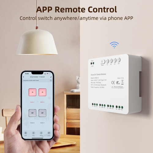 Interruptor Remoto De Relé Wifi Con Módulo Tuya Alexa Compat