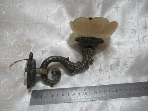 Par Apliques Pared Bronce Florentino Tulipas Alabastro 15750 Tono Florentino (Usado)