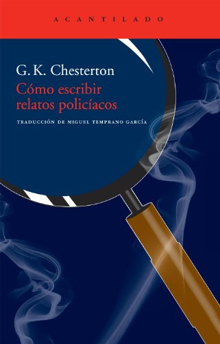 Libro Como Escribir Relatos Policiacos De Chesterton G K