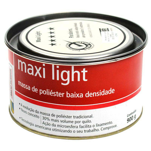 Massa Poliéster Maxi Light 900g 1mg025 Maxi Rubber
