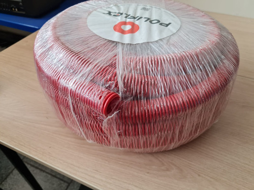 Rollo De Manguera Poliflex Plastico De 1 Pulgada Color Rojo