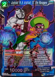 ghost rare foil Dragon Ball Super Tcg Android 14 & Android 15 Bt17-054r Foil