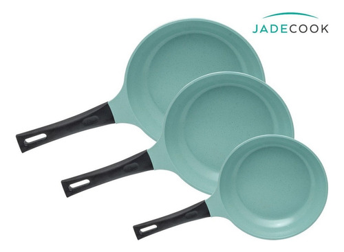 Jade Cook - 3 Sartenes 20, 24 Y 28cm - Cv Directo Color Verde jade