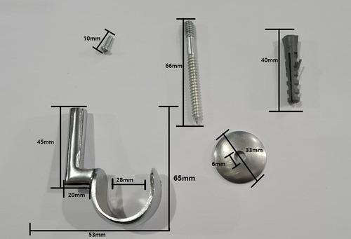 Imagem 2 de 2 de Kit Varão + Suporte De Teto 2m | Utilimark