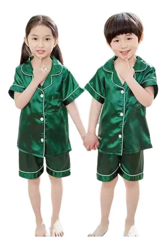 Imagem 2 de 4 de Pijama Infantil Americano Luxo Masculino Curto Manga