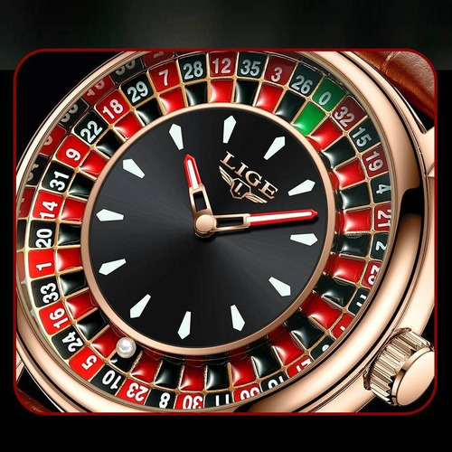 Relógio Roulette Luxo Cassino Roleta Elite Lige + Fichas