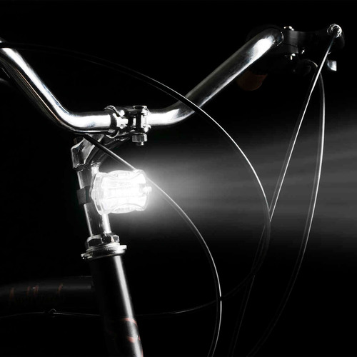 Luz Led Trasera 8 Funciones Blanca 004f Para Bicicleta