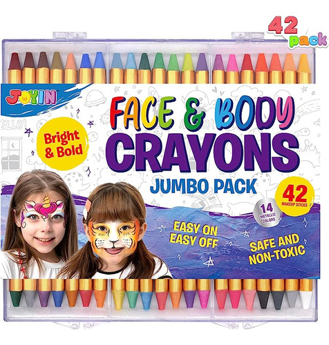 42 Lapices Colores Para La Cara Y El Cuerpo Kit Facial Segur