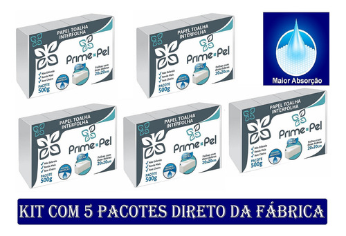 Papel Toalha Interfolha Branco Luxo Banheiro 5000 Folhas