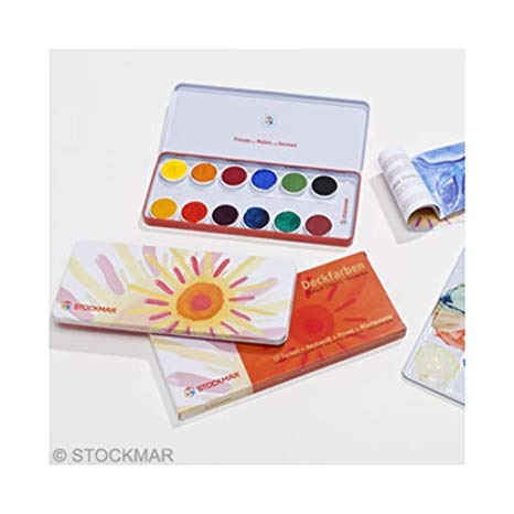 Stockmar Color Opaco Sistema De La Caja (12 Colores Pinturas
