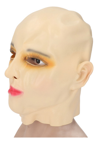 Disfraz De Látex Para Mujer, Cubrecabezas, Rostro Femenino,