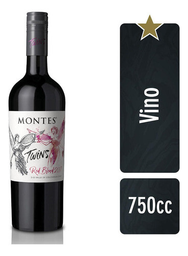 Vino Montes Twins Reserva Red Blend 750cc 1 Unidad