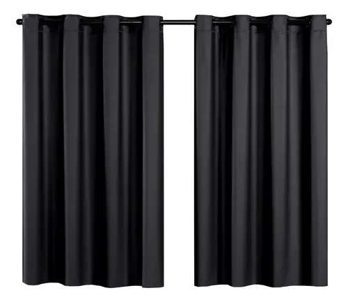Cortina Blackout De Pvc 2,20m X  1,30m Preto Corta Luz Preto