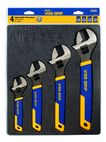 Irwin Vise-grip Juego De Llave Ajustable, Sae/mm, 4-piece (2